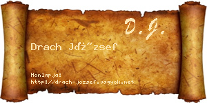 Drach József névjegykártya